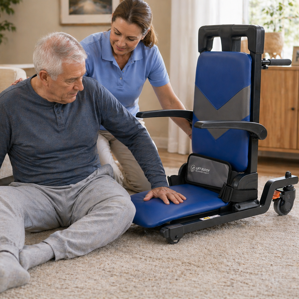 Mobile Patient Lift Lift Buddy Motorized Floor to Seat Fall Recovery Patient Lift for Seniors