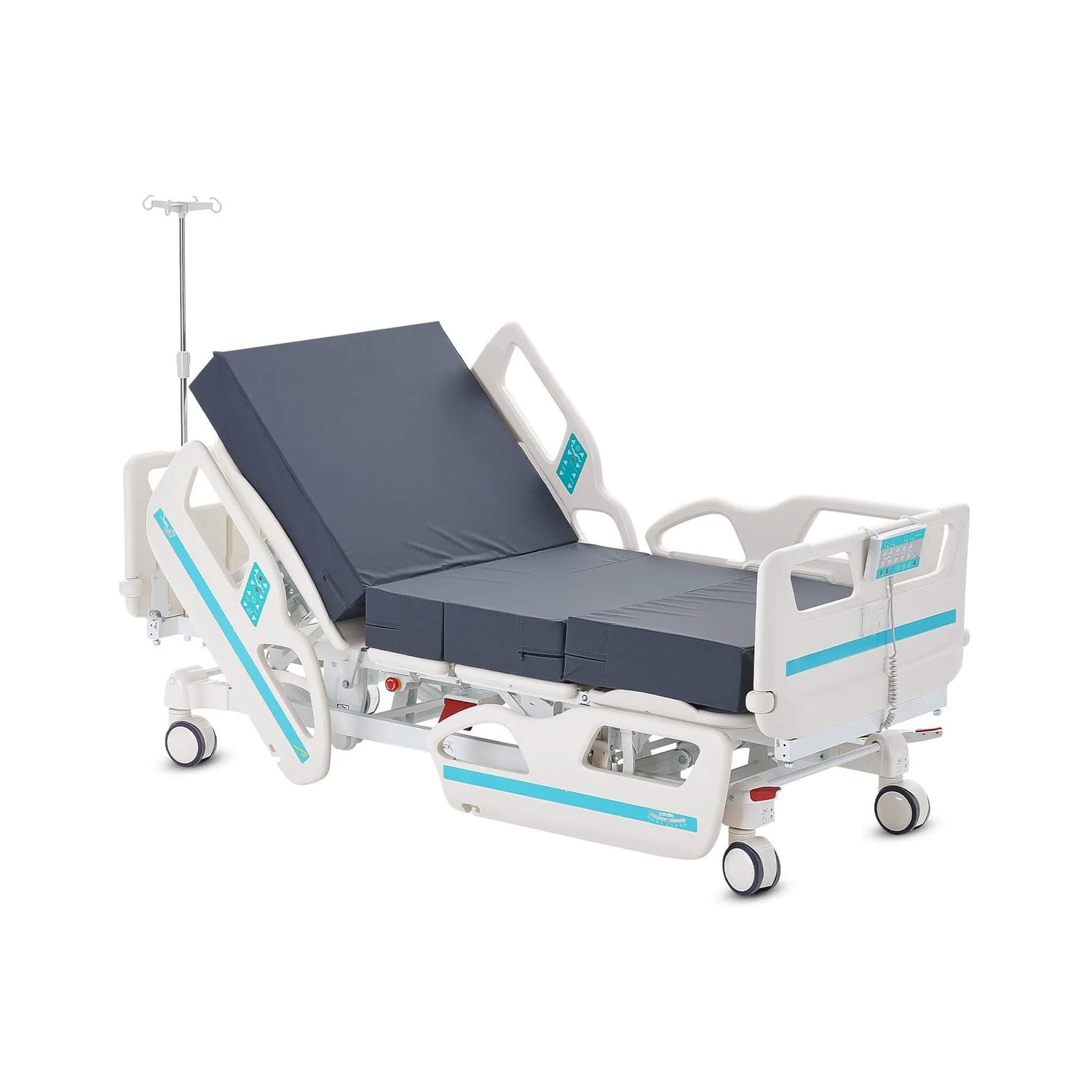 Premium 5-Function Electric Adjustable Medical Hospital Bed With Cardiac Position, 550LBS