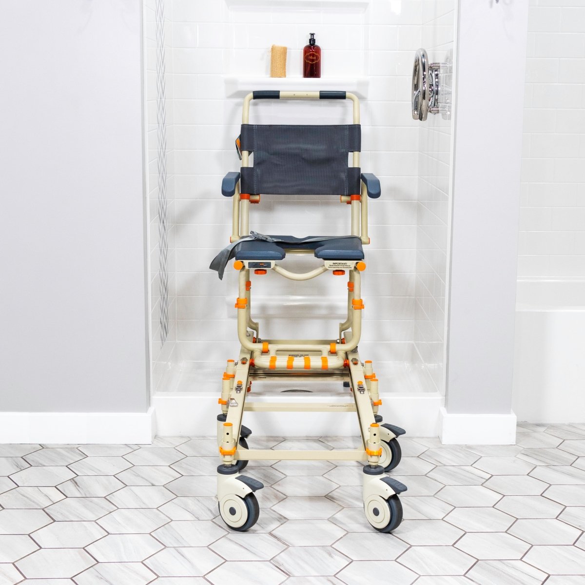 Rolling Shower Chair for Standard Showers | Gets over the threshold